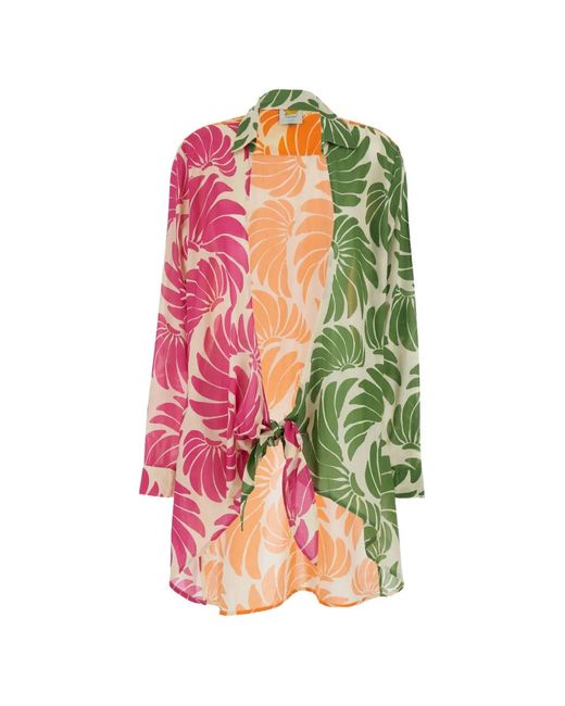 Farm Rio White Floral Beach Cover-Up