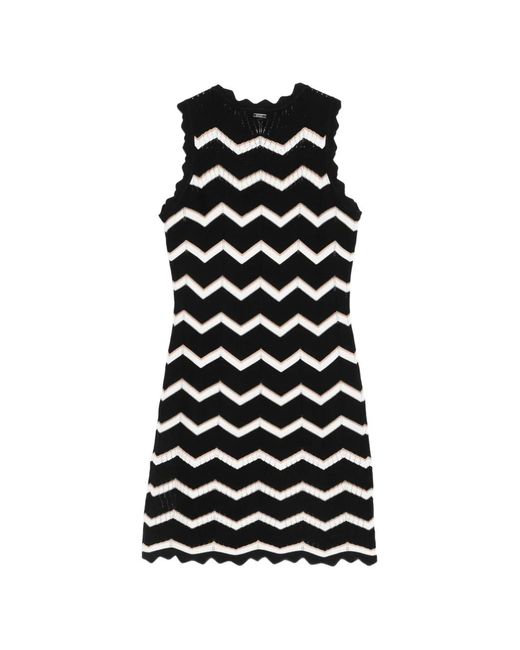 DKNY White Robe À Motif Zigzag