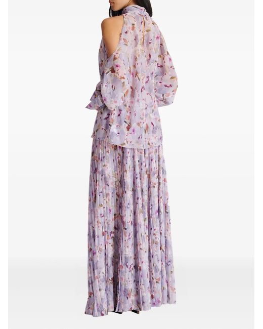 Blouse À Fleurs Balmain en coloris White
