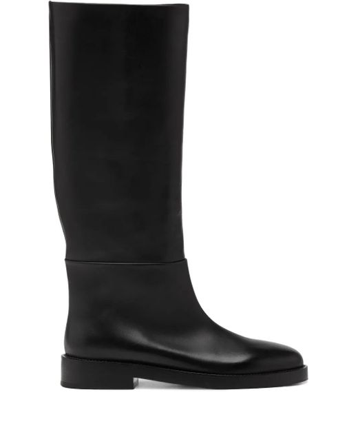 Marsèll Black Knee-High Leather Boots