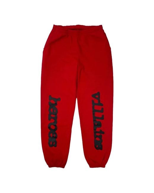 Sp5der Red Pantalon De Jogging X Metro Boomin Heroes X Villains La Exclusive À Chevilles Élastiquées for men