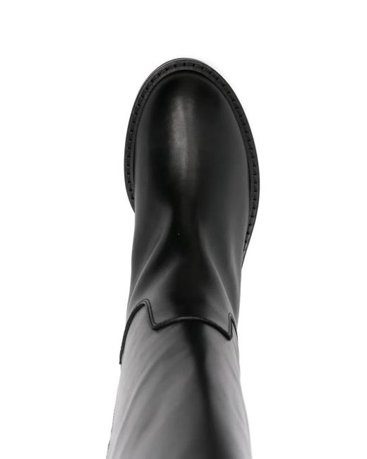 Via Roma 15 Black 30Mm Buckle-Fastening Leather Boots