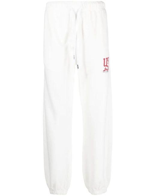 Autry White Logo-Print Drawstring Track Pants for men