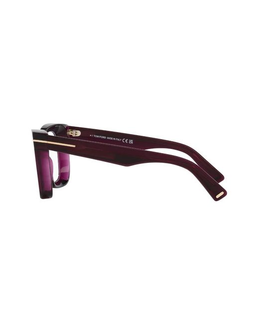 Tom Ford Brown Block Square-Frame Glasses