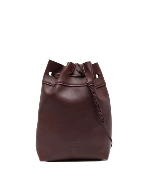 Forte_forte Purple Braided-Drawstring Crossbody Bag