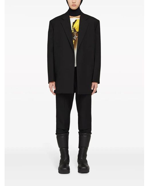 Jil Sander Black Open-Front Wool Blazer for men