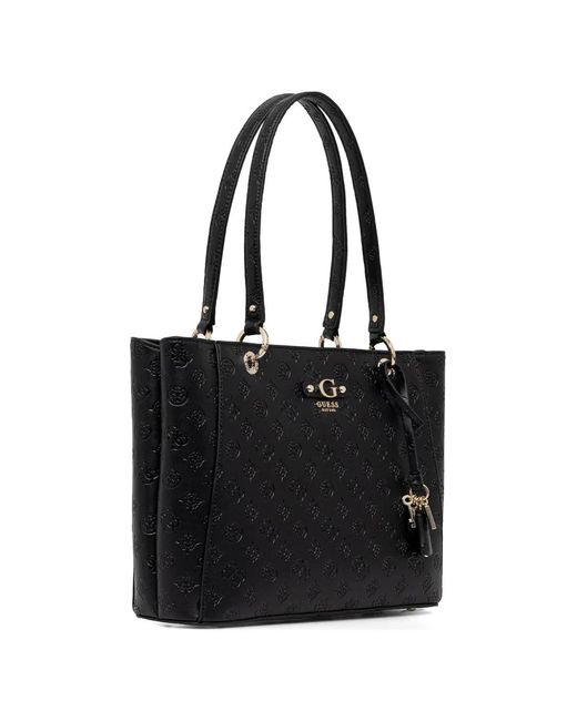 Guess Black Dita Patterned Tote Bag