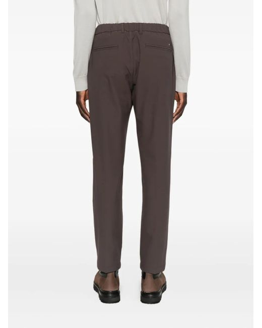Herno Gray Pleated Drawstring Trousers for men