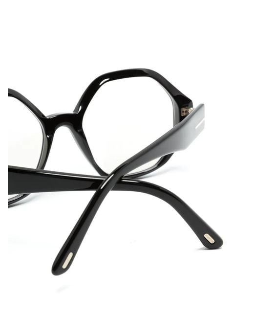 Tom Ford Black Geometric-Frame Glasses