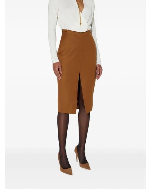 Elisabetta Franchi Brown Skirt