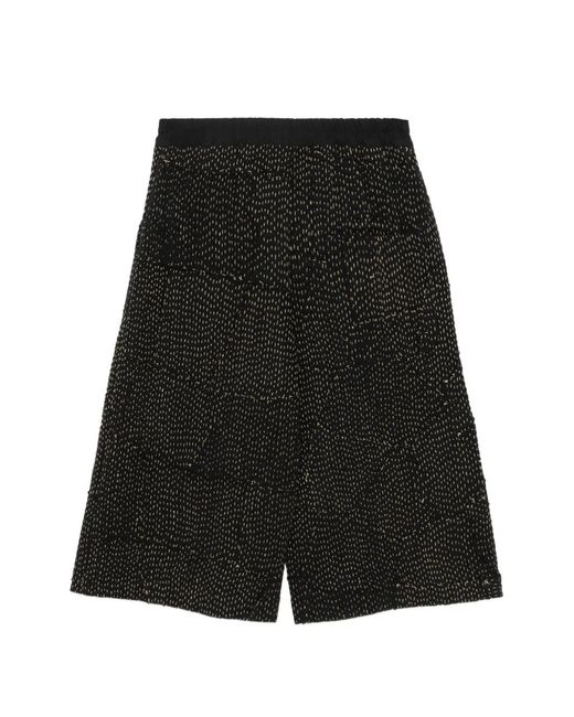By Walid Black Re-Patch Cropped Trousers for men