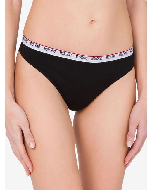 Moschino Drie Boxershorts Met Logoband in het Green