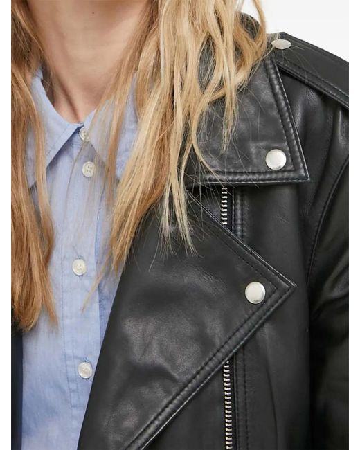 Gestuz Gray Madigz Leather Jacket