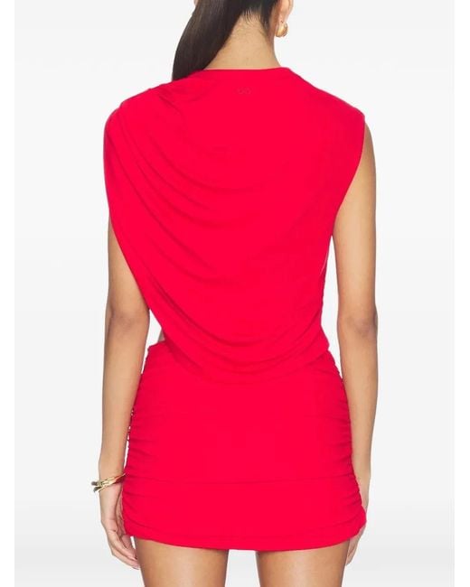 Cult Gaia Red Celene Draped Top