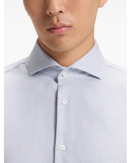 Boss White Patterned Shirt for men