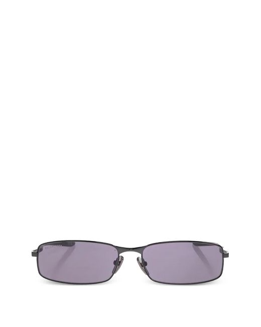 Balenciaga Purple Rectangle-Frame Sunglasses for men