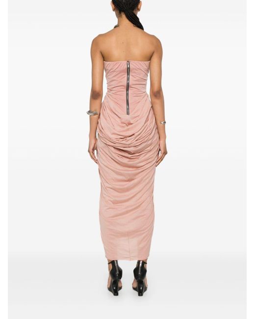Rick Owens Pink Radiance Strapless Gown