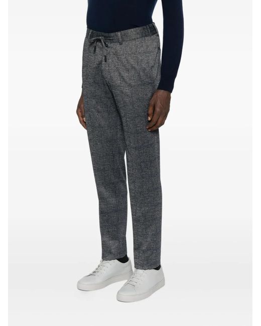 Karl Lagerfeld Black Textured Drawstring Trousers for men