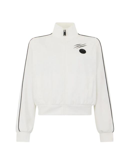 Philipp Plein White Contrast-Piping Jacket