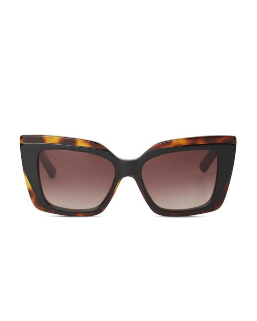 Karl Lagerfeld Brown Tortoiseshell Cat-Eye Sunglasses