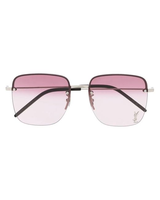 Saint Laurent Pink Square-Frame Sunglasses