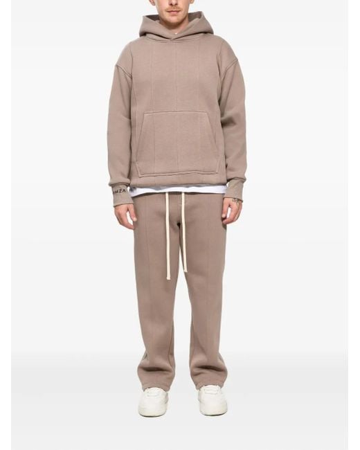 Hamza Natural Drawstring Panelled Sweatpants for men