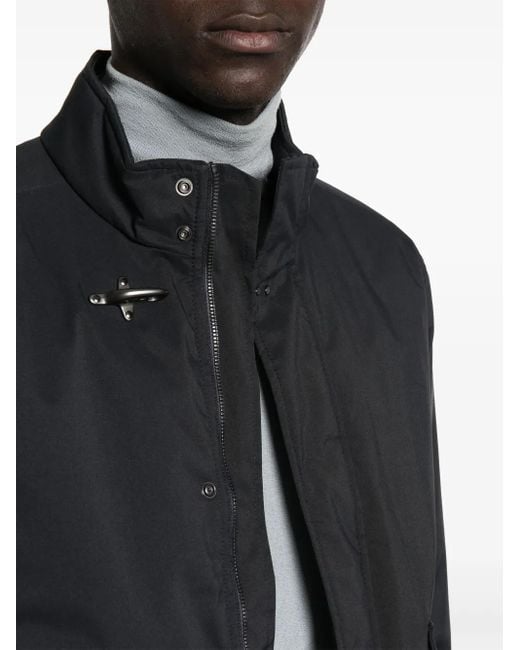 Fay Blue Mock-Neck Zip-Up Bomber Jacket for men
