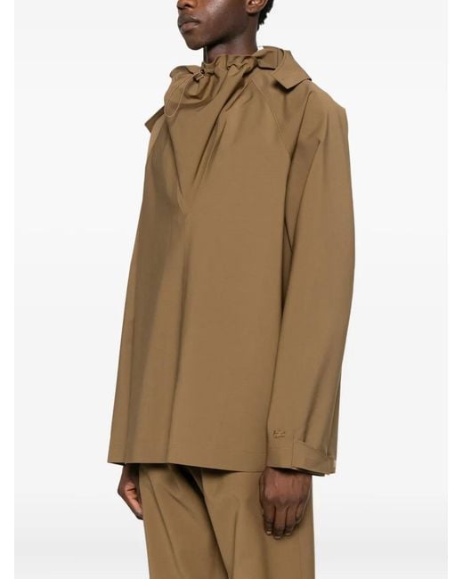 Lacoste Brown Hooded Jacket for men