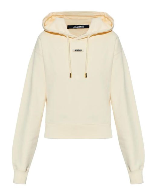 Sudadera Con Capucha Y Parche Del Logo Jacquemus de color Natural