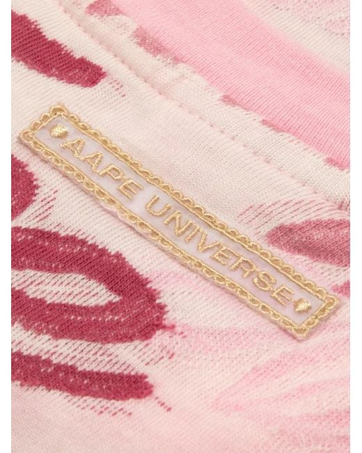 Aape By A Bathing Ape Pink Printed Patch T-Shirt