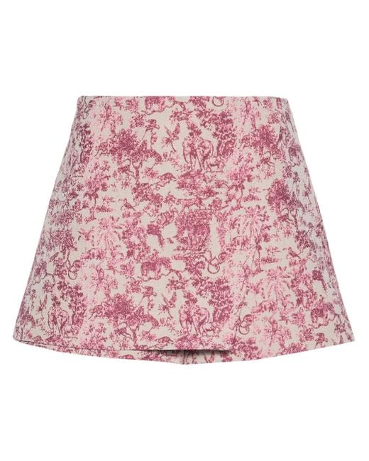 Maje Floral-Print Layered Skort