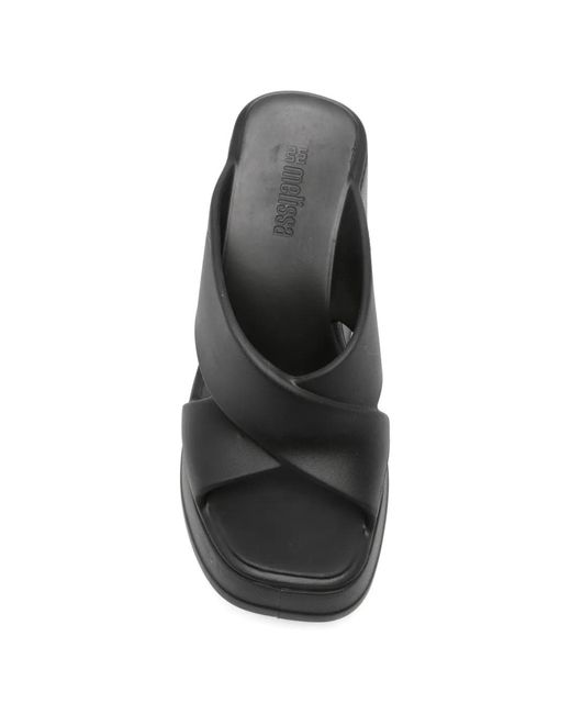 Melissa Black Crossover-Strap Sandals
