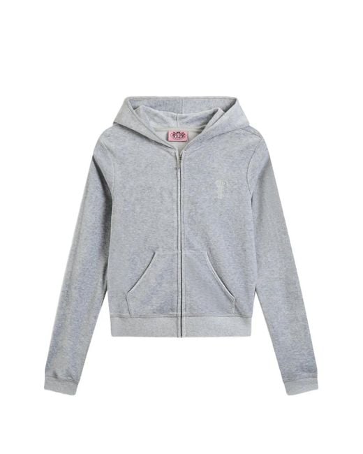 Juicy Couture Gray Heritage Velour Hoodie