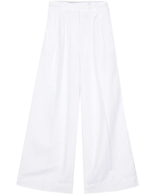 Pantalones palazzo de talle alto Aspesi de color White