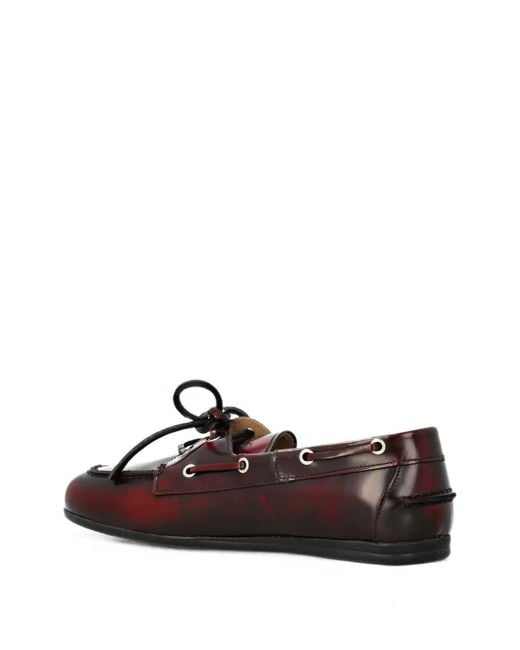 POSA Brown Mocassins En Cuir À Lacets