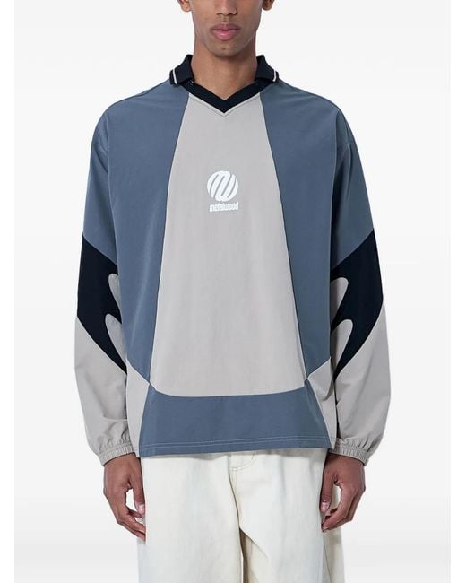 METALWOOD STUDIO Blue V-Neck Sweatshirt for men