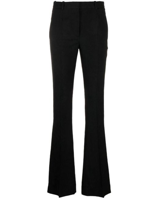 Versace Black Baroque-jacquard Flared Trousers