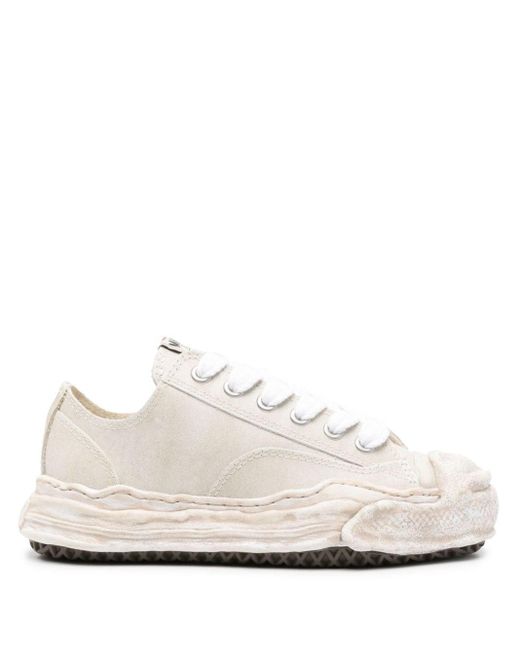 Maison Mihara Yasuhiro White Hank Vintage Leather Sneakers
