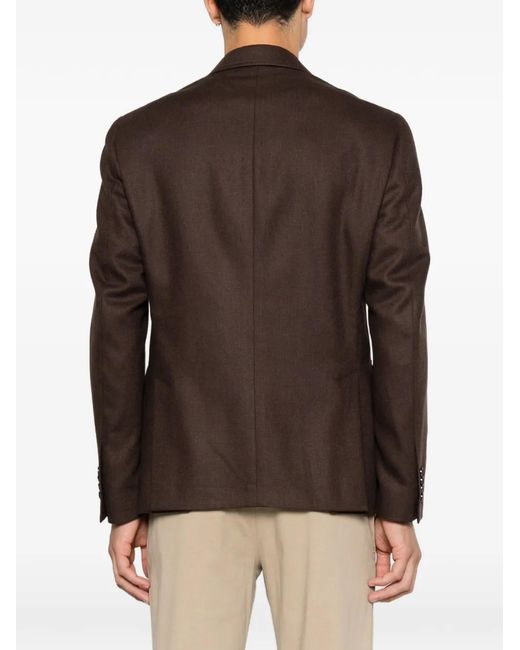 Lardini Brown Ralph Marino Notch-Lapel Blazer for men