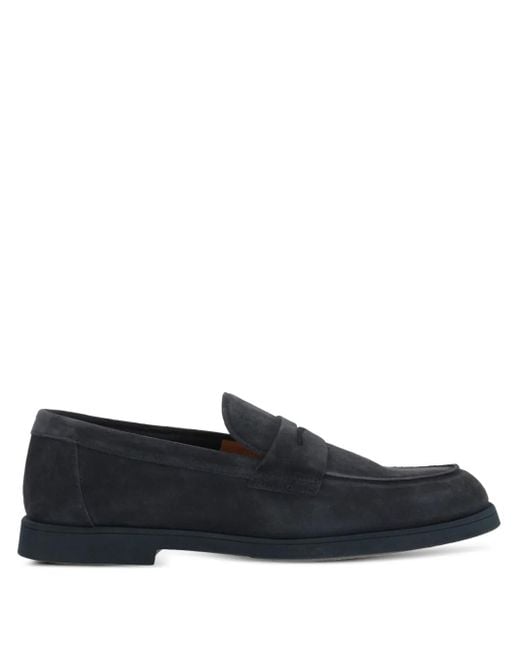 Doucal's Black Suede Loafers for men