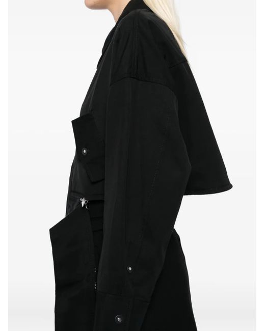 3.1 Phillip Lim Black Two-Way Zip-Fastening Cropped Jacket