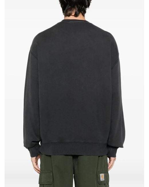 Sudadera de algodón con cuello redondo Carhartt de hombre de color Black