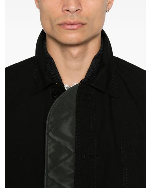 Sacai Black Reversible Zip-Fastening Jacket for men