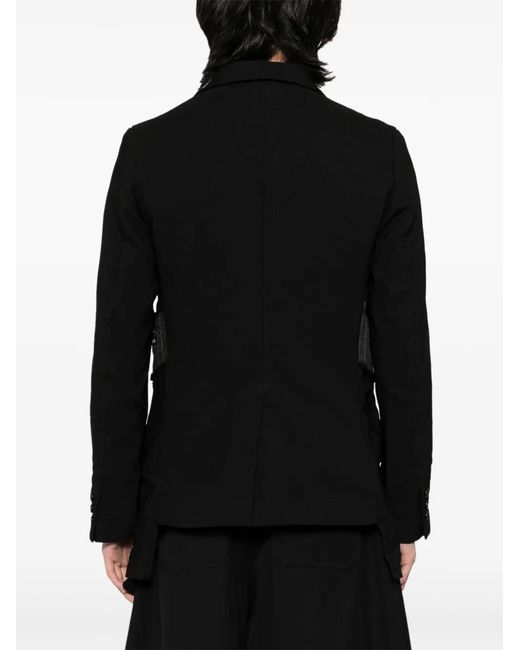 COMME DES GARÇON BLACK Black Single-Breasted Blazer for men