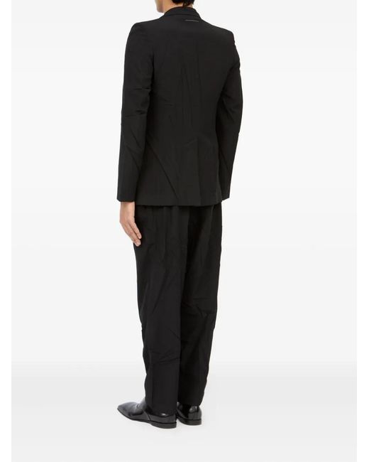 MM6 by Maison Margiela Black Tailored Single-Breasted Blazer for men