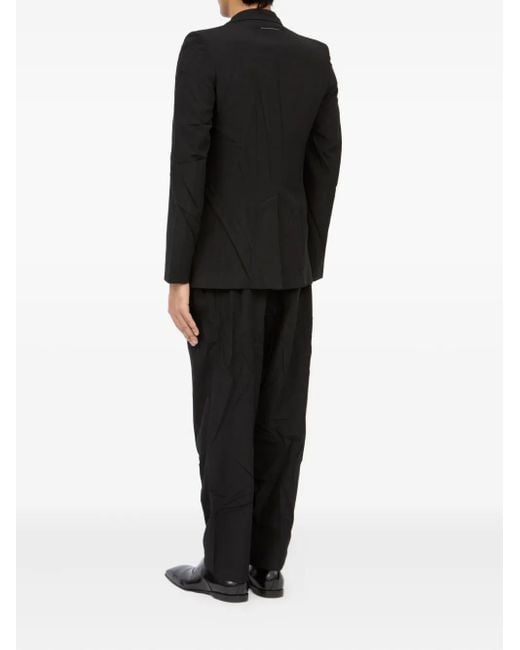 MM6 by Maison Martin Margiela Black Tailored Single-Breasted Blazer for men