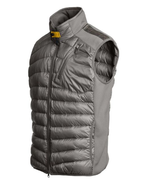 Parajumpers Gray Zavier Quilted Panelled Gilet for men