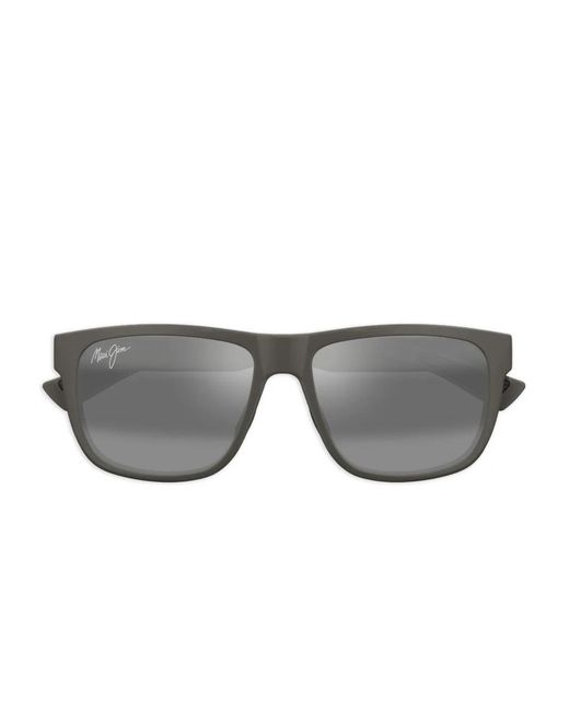 Maui Jim Gray Puakea Square-Frame Sunglasses