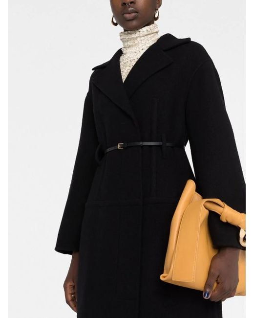 Jil Sander Black Long Wool Coat