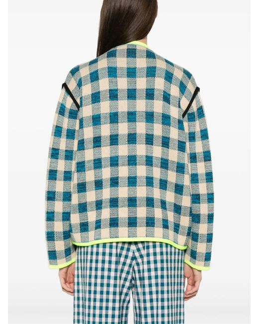 Forte Forte Green Checked Cardigan
